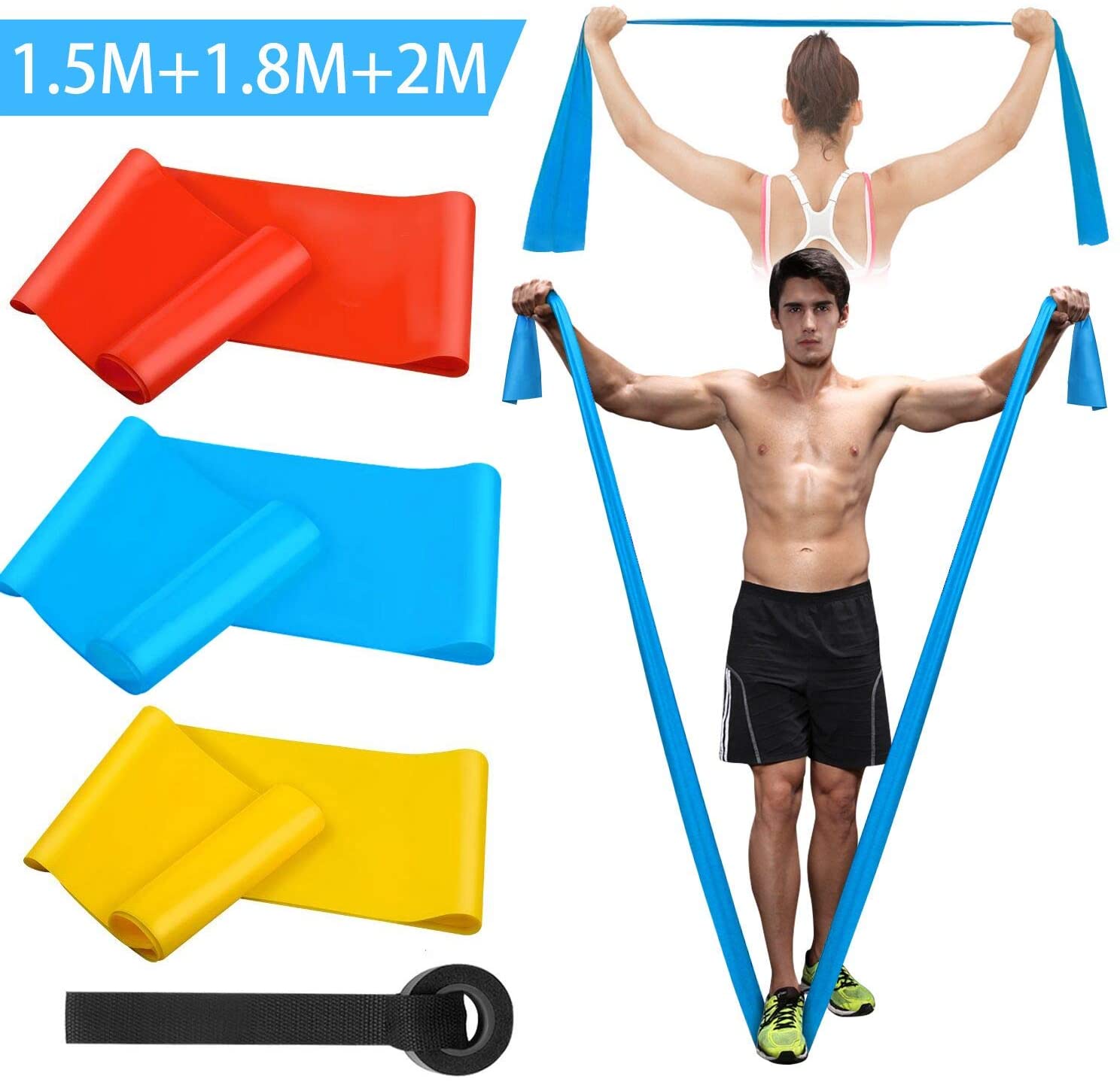 Finger Tape Athletic - Fasce elastiche per fitness 3 pezzi